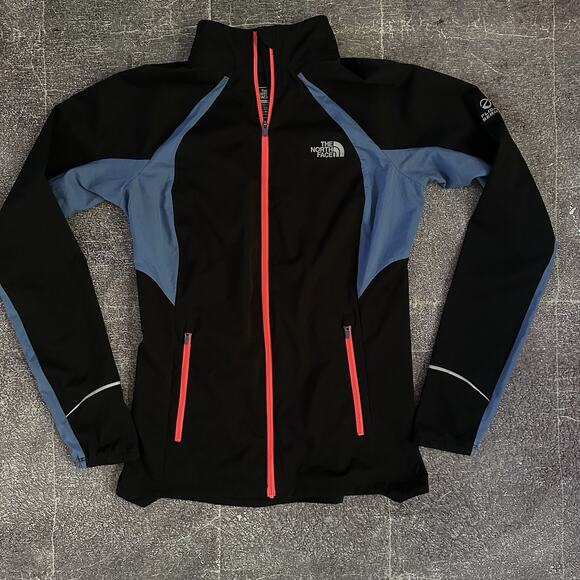 Women's The North Face Flight Series Black Blue Lightweight Running Jacket Sz S - Picture 1 of 3